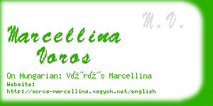 marcellina voros business card